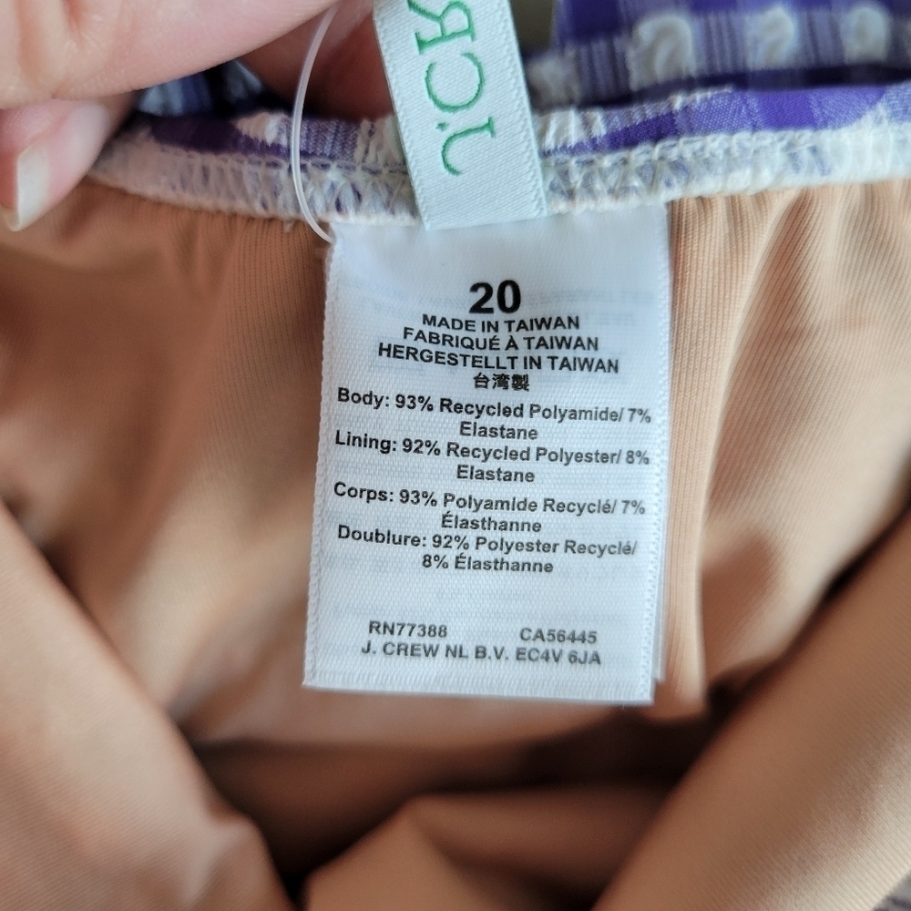 J. Crew Purple Gingham One Piece Swimsuit - Picture 10 of 11